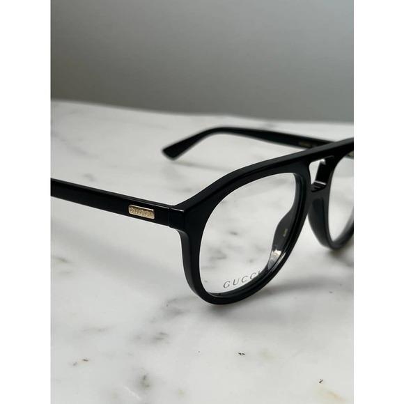 NEW Gucci GG1320O Black Oversized Aviator Eyeglasses Frames - Picture 6 of 9